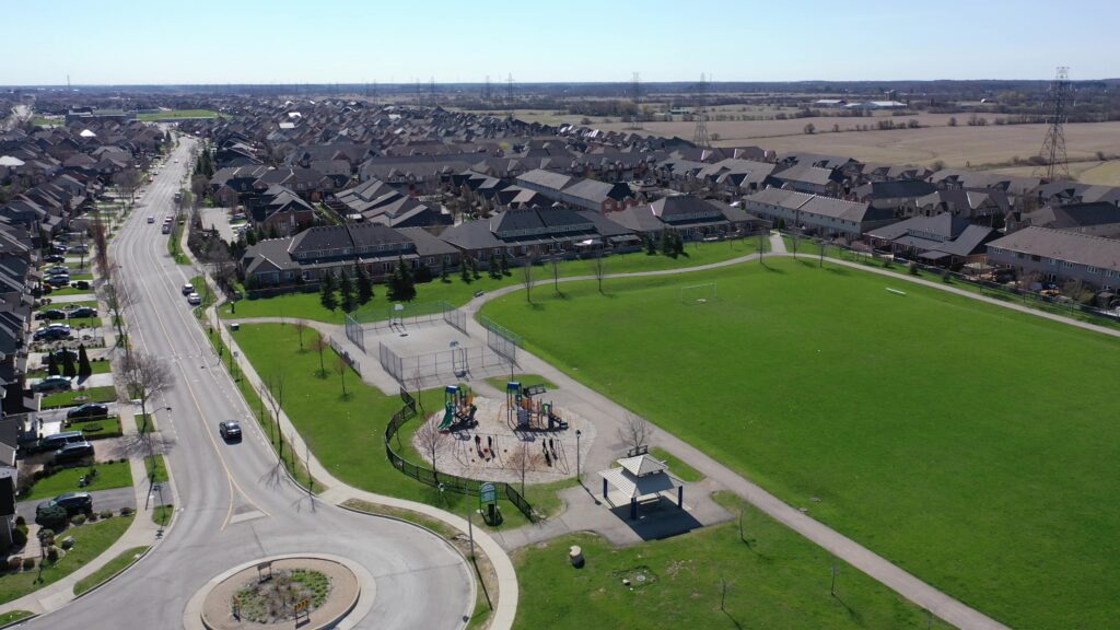 aerial view of Summit Park community